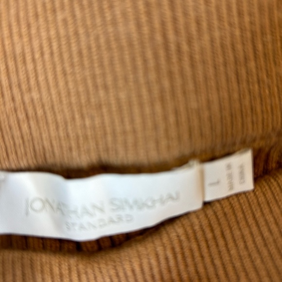 JONATHAN SIMKHAI DANNY Rib Knit Joggers track pants CAMEL size Large - Picture 6 of 13